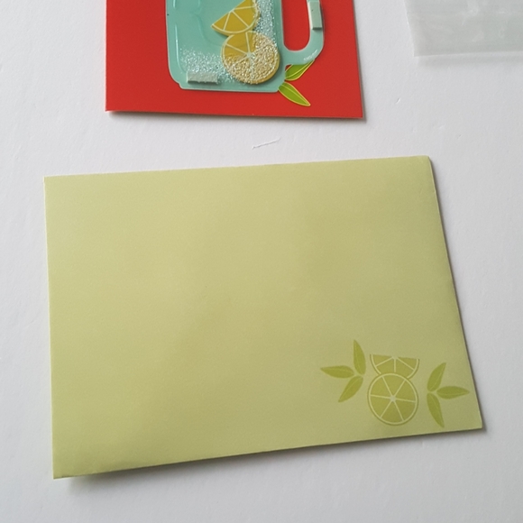 2 pcs C R Gibson Luxury Card Cheers Glass Umbrella (1 Card with Envelope) - Picture 12 of 14